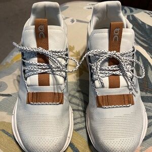 On Cloud Cloudnova Running Shoes White Pearl Brown